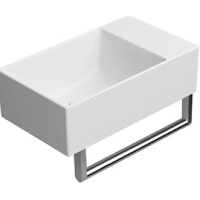 Раковина GSI Kube X 9484009 подвесная, 40x23 см, Bianco opaco (Белый матовый)