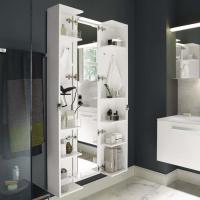 Шкаф-пенал Burgbad Sys30 HSHD040464, 40 см, подвесной, цвет белый матовый