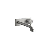 Смеситель Gessi Cesello 54490#239 для раковны, встраиваемый, с изливом, без донного клапана, внешняя часть, цвет шлифованная сталь