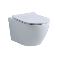 Унитаз Nemo 817B-2 подвесной, безободковый, крышка микролифт, glossy white