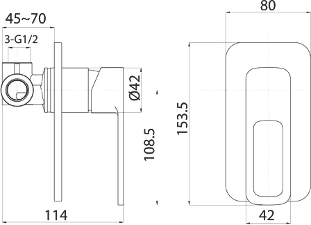 смеситель для душа iddis slide slisb00i66 с внутренней частью