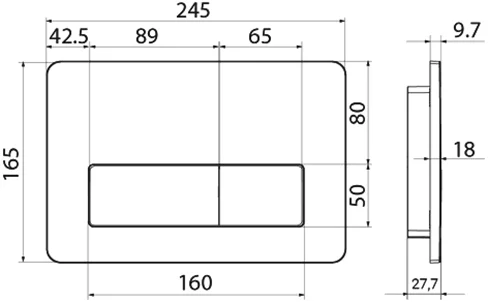 кнопка смыва iddis unifix uni80m0i77 универсальная матовый цвет хром 080