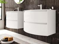 Тумба под раковину Berloni Bagno Way Round WARBS2CKD4C 111 100x48 см, с 2-мя ящиками (WAR0003), цвет CERAMICA OPACO