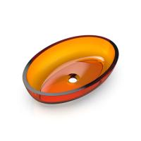 Раковина Knief Oval Shape накладная 55x37x13см., без отв., из полимерного материала, цвет Citrin # 060