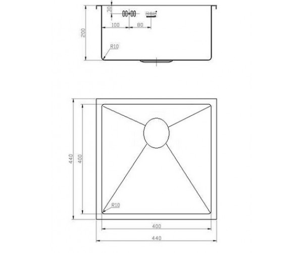 кухонная мойка zorg inox x x-4444