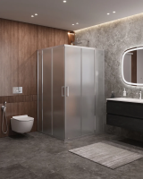 Душевой уголок Cezares Molveno AH-22 120х110 MOLVENO-AH-22-120/110-P-Cr профиль Хром стекло рифленое