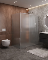 Душевой уголок Cezares Molveno 150x90 MOLVENO-AH-11-150/90-P-Cr профиль Хром стекло текстурное