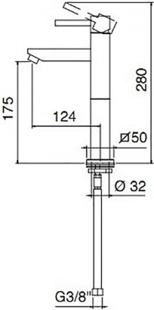 смеситель для раковины treemme quadra 5318.cс