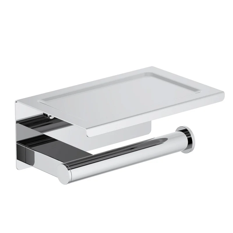 Держатель туалетной бумаги Timo Luiro 18543/00 с полкой для телефона, хром