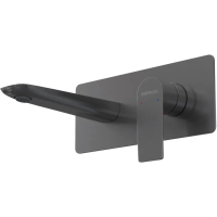 Смеситель для раковины Berges Ventas S 076013 встраиваемый, оружейная сталь матовый