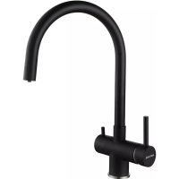 Смеситель для кухни Paulmark Heller He213218-AN с подключением к фильтру, антрацит