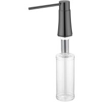 Дозатор для мыла Boheme 630-SGM 300 мл, встраиваемый, для кухни, графит глянец