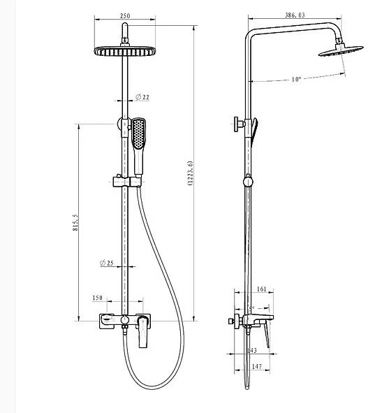 душевая система boheme venturo 378 хром