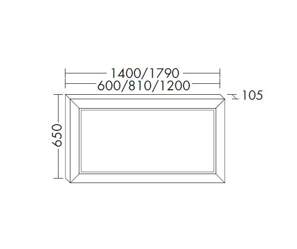 зеркало для ванной burgbad elysee 
 sigb140 f1004 черный глянец (f1004)