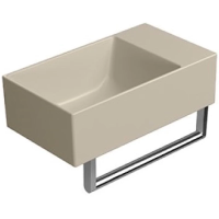 Раковина GSI Kube X 9484008 подвесная, 40x23 см, Creta opaco (Бежевый матовый)
