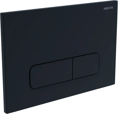 клавиша для инсталляции aquatek kdi-0000017 для унитаза, пластик, черная матовая