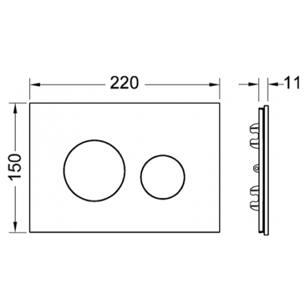 лицевая панель tece teceloop modular 9240671 стекло белый emco