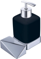 Дозатор для жидкого мыла Boheme New Venturo 10317-CR-B хром, черный