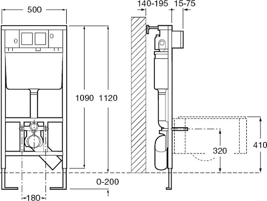 система инсталляции для унитазов laufen lis cw1 8.9466.0