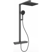Душевая система Sancos Vos SC6100GG 360x240 мм, с термостатом, вороненая сталь