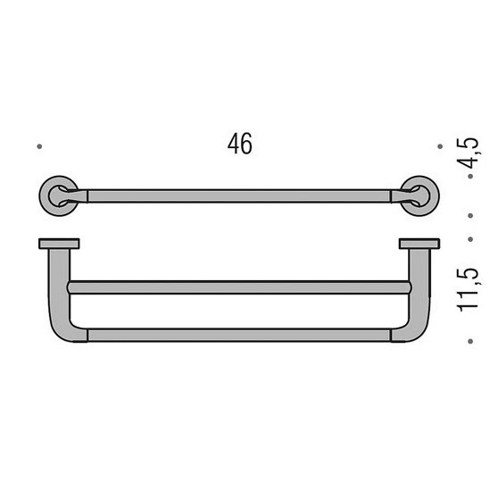 Colombo Design Basic Полотенцедержатель двойной 46см, хром