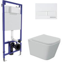 Комплект подвесной унитаз Berges Floe S + система инсталляции Berges Novum L1 043244
