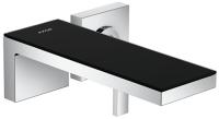 Смеситель Axor MyEdition 47060600 для раковины, с донным клапаном, излив 24.5 см, хром/черное стекло