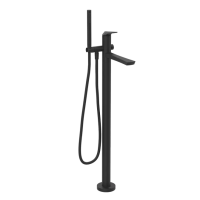Смеситель Gessi Ventaglio 72028#299 для ванны, напольный, внешняя часть, с перекл и ручным душем , цвет Matte Black
