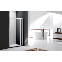 Душевая дверь Cezares Molveno MOLVENO-BA-11-90+20-C-Cr-IV 100 см, профиль хром, стекло прозрачное