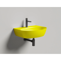 Раковина-чаша Salini S-Sense Alda Wall 02 140312GF 58x45 см, накладная, подвесная, покраска по RAL глянец полностью