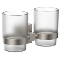 Стакан для зубных щеток Wonzon & Woghand Polo WW-8928-BN двойной, настенный, никель матовый