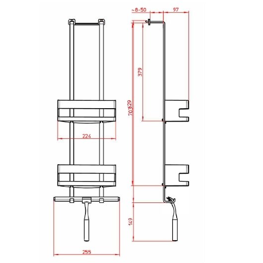 Полка корзина Emco System2 3545 001 27 Хром