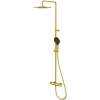 Душевая система Whitecross Y Y1254TOPGLB 300 мм, с термостатом, золотой матовый