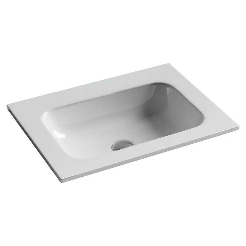 Накладная раковина Ceramicanova Grace прямоугольная без отверстия под смеситель 61 см CN7011wx