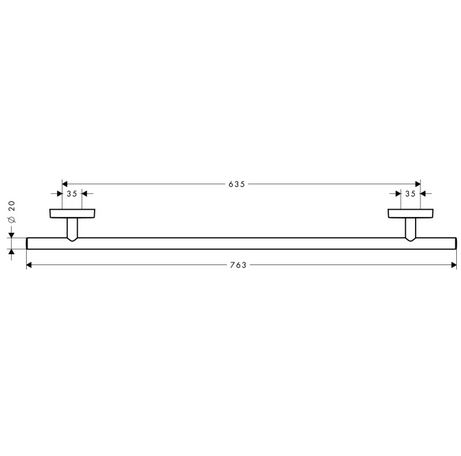 Полотенцедержатель 76,3 см Hansgrohe PuraVida 41506000