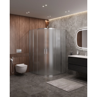 Душевой уголок Cezares Molveno R-22 120х120 MOLVENO-R-22-90+30-P-Cr профиль Хром стекло рифленое