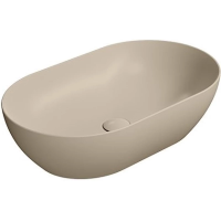 Раковина GSI Pura 883408 накладная, 60x37 см, Creta opaco (Бежевый матовый)