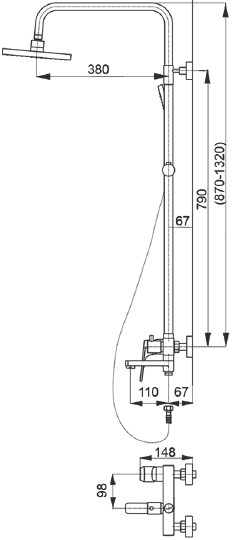 душевая стойка raiber r0807