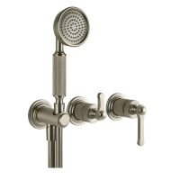 Смеситель Gessi Venti20 65036#149 встраиваемый, однорычажный, с перекл. на 2 положения, с ручным душем и шлангом 150 см, вн часть, цвет Finox Brushed Nickel