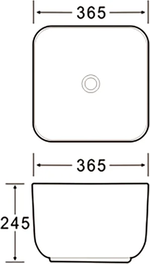 раковина santiline sl-1111bm, накладная, 36.5x36.5 см, цвет голубая матовая