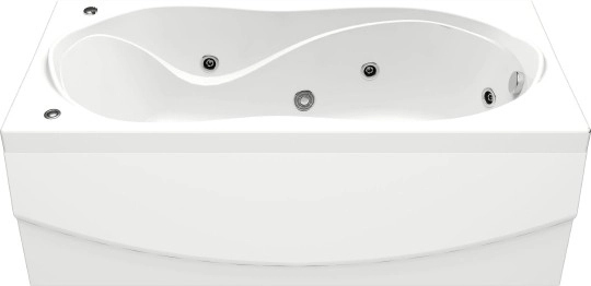 акриловая ванна bas ямайка 180х80 flat (вг00275), гидромассажная