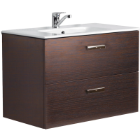Тумба с раковиной венге 80,5 см Roca Victoria Nord ZRU9000031 + 32799C000