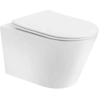 Унитаз подвесной Boheme Avva 973-SET-W безободковый, торнадо, с сиденьем микролифт, белый