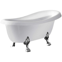 Акриловая ванна Vincea VBT-120-1700-Cr 170x75,5 см, отдельностоящая, белый