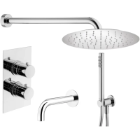 Душевой комплект Plumberia Selection IXO KITXOT19QCR260 250 мм, с термостатом, хром