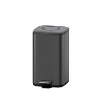 Мусорное ведро Weltwasser WW Wally TG 12L с педалью, серое матовое