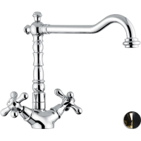 Смеситель для кухни Emmevi Deco Old 12617/NO золотой/черный