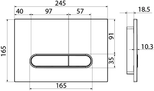 кнопка смыва iddis unifix uni70m0i77 универсальная матовый цвет хром 070
