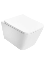 Унитаз Azario Indor AZ-9004WT подвесной, безободковый, с сиденьем микролифт, слив "Торнадо", 52х36х36 см, белый