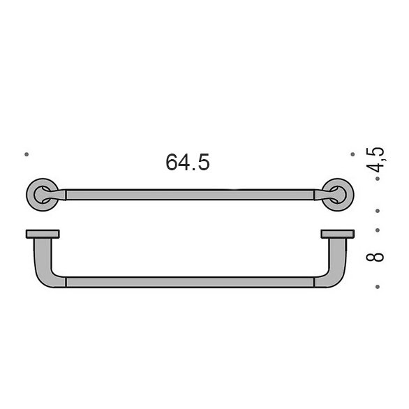 Colombo Design Basic Полотенцедержатель 64.5см, хром